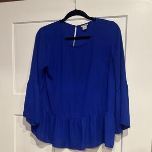 J. Crew Vibrant Blue Women's Blouse